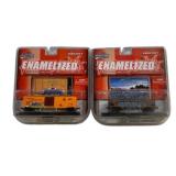 2pc. Lot Enameled Train Cars