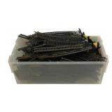 Plastic Tote Full of HO Scale Train Tracks