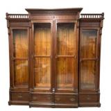 Monumental Victorian Walnut Bookcase