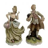 Pair Lefton Porcelain Figurines - 10.5" Tall