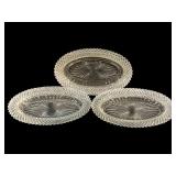 3 Pc Set Anchor Hocking "Miss America" Platters