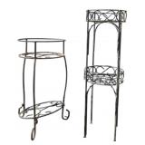 2 Wrought Iron Plant Stands 28'x10.5'