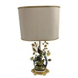 Italian Table Lamp w/ Porcelain Birds - 22.5' Tall