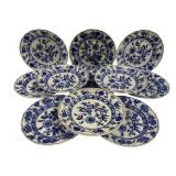 11 English Meissen Blue Onion - 9.5' Plates