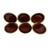 6 Hull Pottery Plates - 6.75' Round