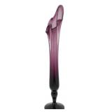 Vintage Viking Amethyst Swung Glass Vase 19'