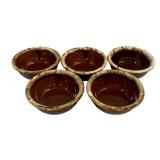 5 Hull Pottery Bowls - 5' Round