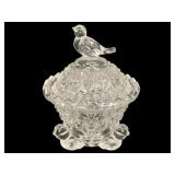 Hofbauer 'The Byrdes' Crystal Trinket Dish w/ Lid