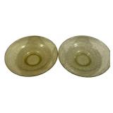 2 Federal Amber Madrid Bowls - 11' Round
