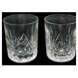 2 Waterford Lismore Whiskey Glasses 3'