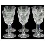 6 Waterford Crystal Cordial Glasses 3.5'