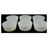 6 Vtg Fire King Milk Glass Bowls 2'x4'