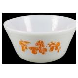 Vtg Federal Orange Mushroom Bowl 3.5'x7'