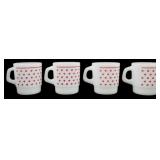 Set of 4 Termocrisa Heart Mugs 3.5'
