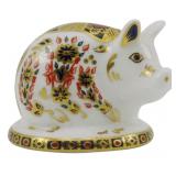Royal Crown Derby Piglet Paperweight Silver
