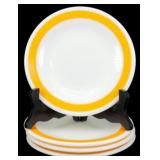 Set of 4 Pyrex Orange Strip Plates 10.5"