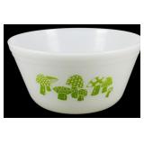 Vtg Federal Green Mushroom Bowl 3.5'x7'