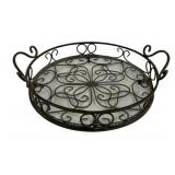 Glass/Metal Serving Tray - 14' Round