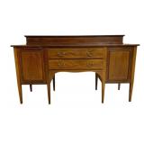 Antique English Mahogany Inlaid Sideboard