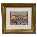 1956 L'Estaque Framed Lithograph w/ COA