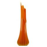 L.E. Smith Bittersweet Swung Glass Vase 24'