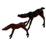 2 Pc Heartland Plastic Horses - 5 x 4 x 1
