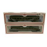 2pc Model Power HO Army Train Cars Set