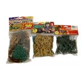 3pc Lot Bags of Plastic Army Men Play Sets