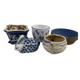 Assorted Planters & Rabbit Trinket box