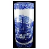 Blue & White Cylindrical Umbrella Vase 17'
