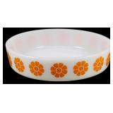 Vintage Federal Orange Daisy Bowl 2'x8'