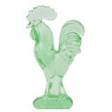 Green Glass Rooster Figure 4.5'