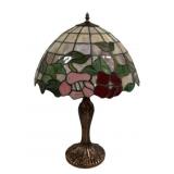 Tiffany Style Stained Glass Floral Lamp 24'