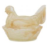 Pink Glass Hen on Nest Figure 5'x6'x4.5'