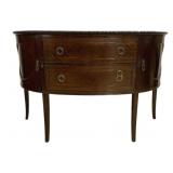 English Demilune Mahogany Buffet w/ Drawers