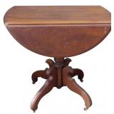 Victorian Walnut Drop Leaf Table 30'x32'x36'