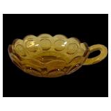 Fostoria Amber Coin Glass Nappy - 5' Round