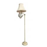 Vintage Adjustable Cream Floor Lamp 62'