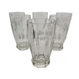 6 Vintage Fluted Parfait Glasses, 6' tall