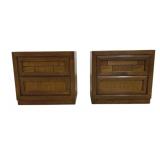 Pair Brutalish Mid-Century Bedside Stands