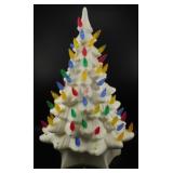 Vintage White Ceramic Christmas Tree 17in