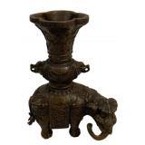 Bronze Elephant Vase 11'x8'x5'