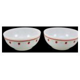 Vtg Termocrisa Pr Strawberry Bowls 2'x5'