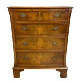 Burled Walnut 4 Drawer Chest 32'x25'x18'