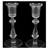 Pair Waterford Crystal Candlesticks 8'