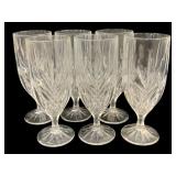 6 Crystal Stem Goblets - 8' Tall