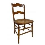 Victorian Walnut Chair w/ Cane Seat 33'x16'x17'