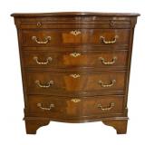 English Bow Front 4 Drawer Gentleman's Chest