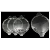 4 Assorted Pyrex Clear Glass Lids