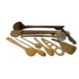 Lot of Assorted Wooden Utensils